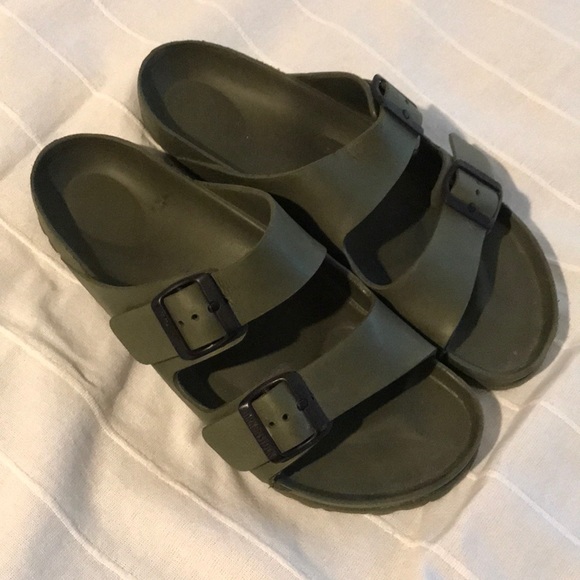 Olive green rubber birkenstocks Clearance